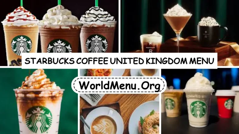 starbucks coffee United Kingdom Menu Prices New 2024