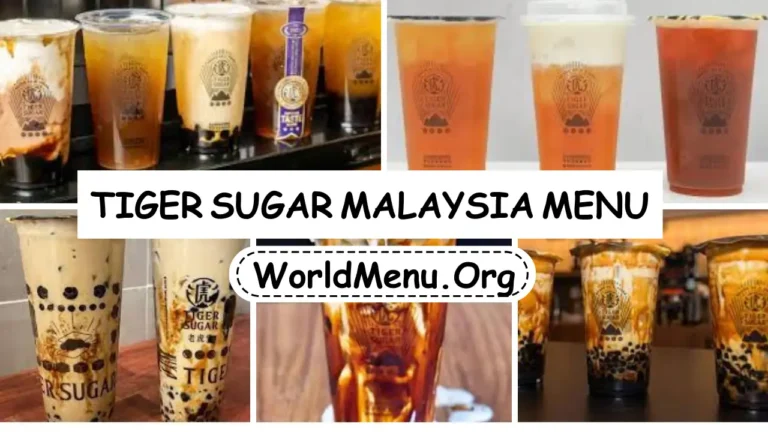 tiger sugar malaysia Menu Prices Updated 2024