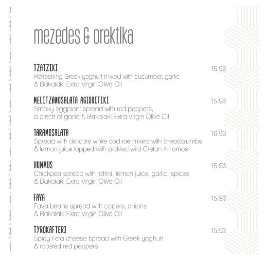 Bakalaki Greek Taverna Mezedes Orektika Singapore Menu Price