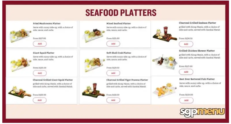 Cajun On Wheels Menu Singapore Seafood Platters Price