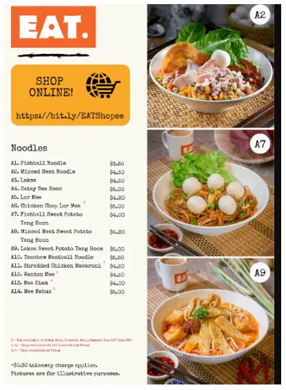 Eat Singapore Menu  Soup Price