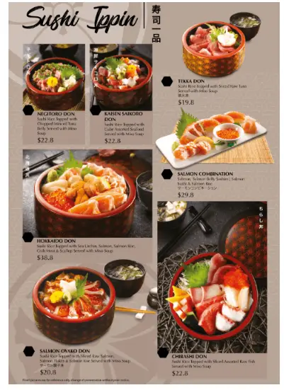 Edo Ichi Japanese Cuisine Singapore Sushi Ippin Menu Price