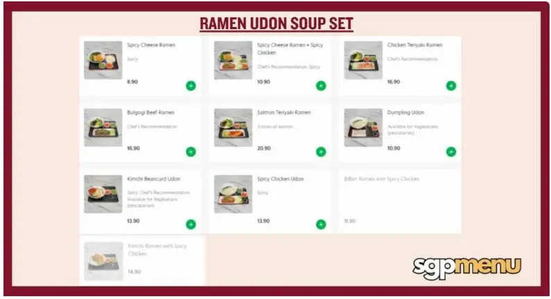 Just Acia Menu  Ramen Udon Soup Price