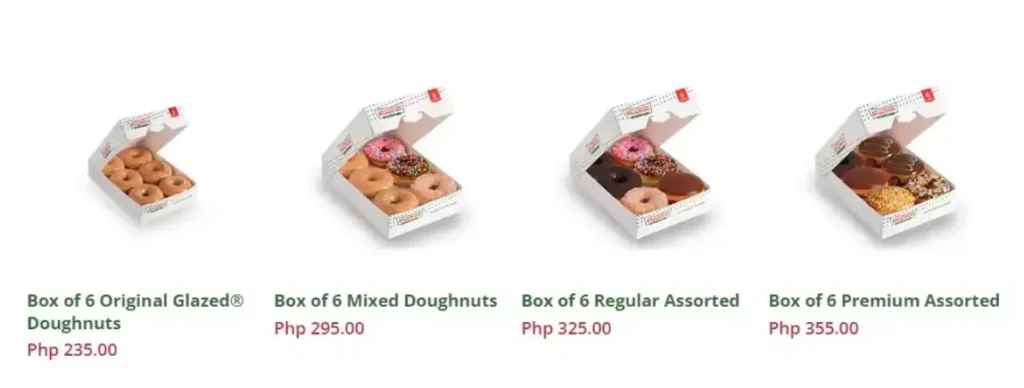 KRISPY KREME BOX OF 6 DOUGHNUTS 
