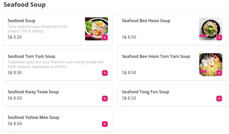 Lucky Cafe Menu  Seafood Soup Price