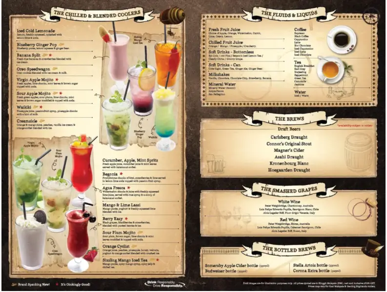 MORGANFIELD’S STARTERS MENU WITH PRICES