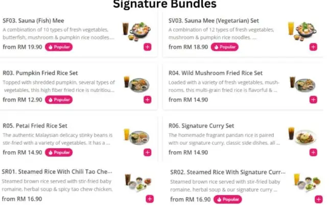 Mama Kim Malaysia Menu Signature Bundles prices