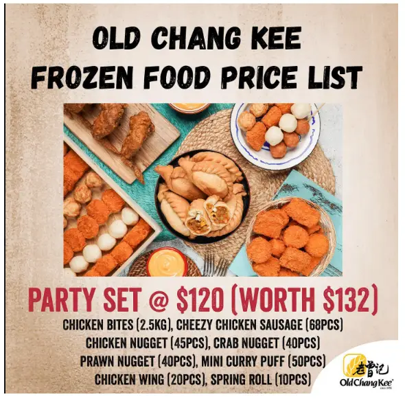 Old Chang Kee Singapore Menu Boxes Price