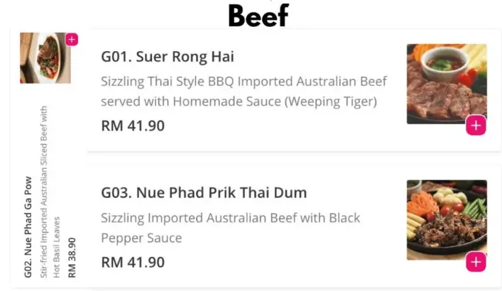Parathai Malaysia Beef  Price