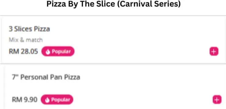 Pezzo Malaysia Pizza By The Slice (Carnival Series) prices
