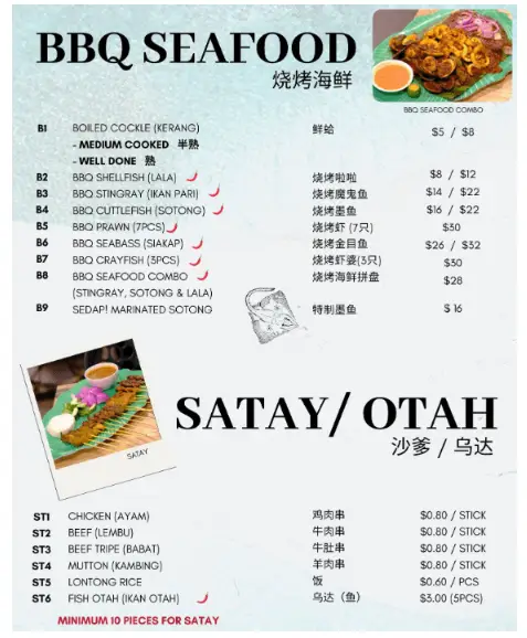 Rasa Istimewa Restaurant Singapore Crabs Menu Price