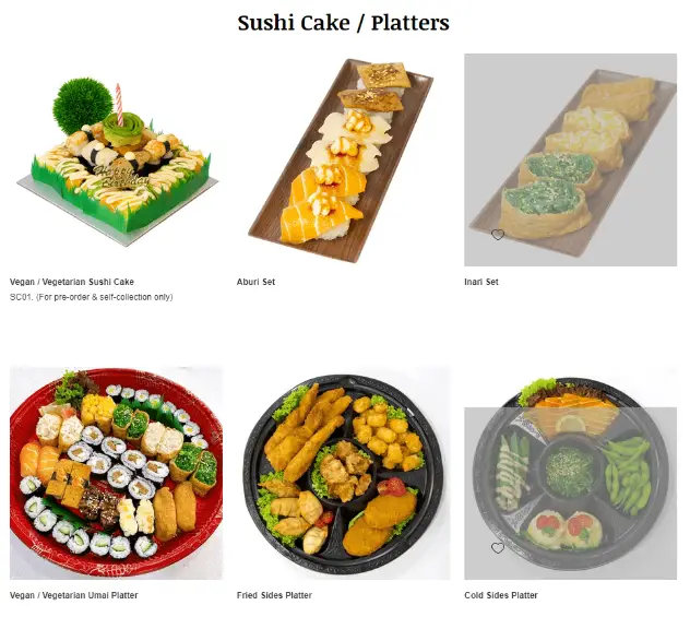 Saute Sushi Platters Menu Price