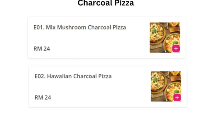 Simple Life Malaysia Charcoal Pizza Menu  prices