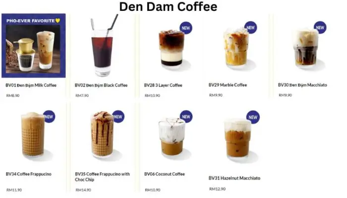 Super Saigon Menu Malaysia Den Dam Coffee prices