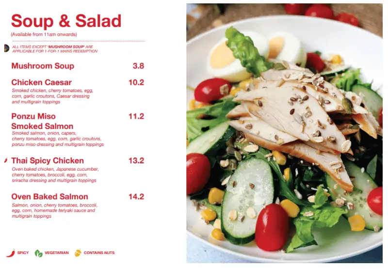 Swissbake Singapore Soup And Salad Menu Price