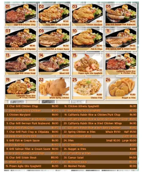 Top Corner Western Food Singapore Side And Snack’s Menu Price