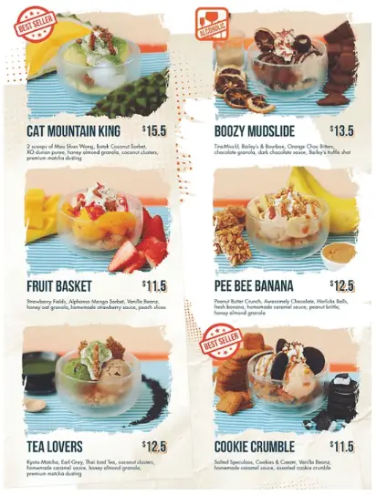 Udders Ice Cream Singapore Menu Ice Cream Scoops Price